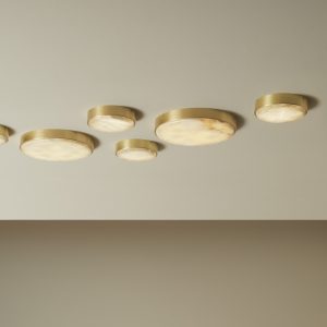 Anvers Ceiling with Satin Brass and Alabaster